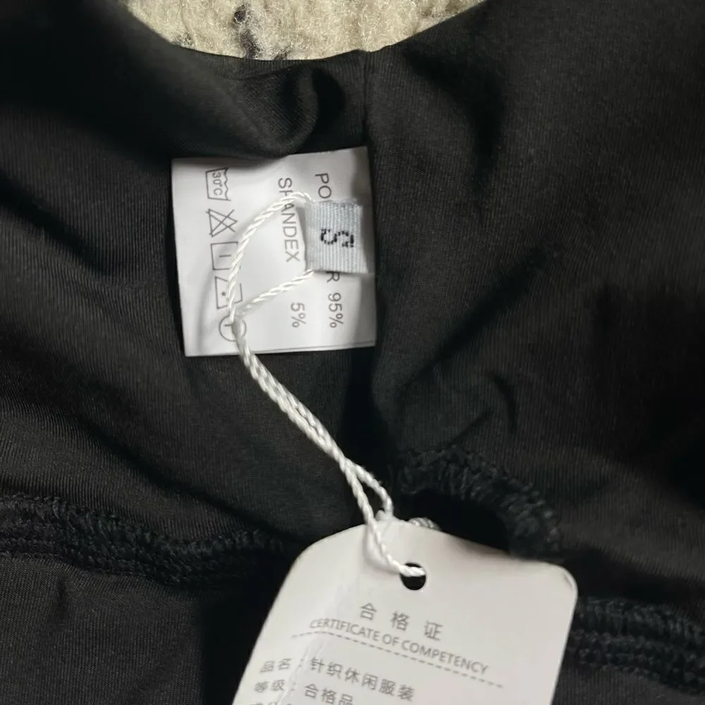 Small Do My Self black high neck back zipper bra